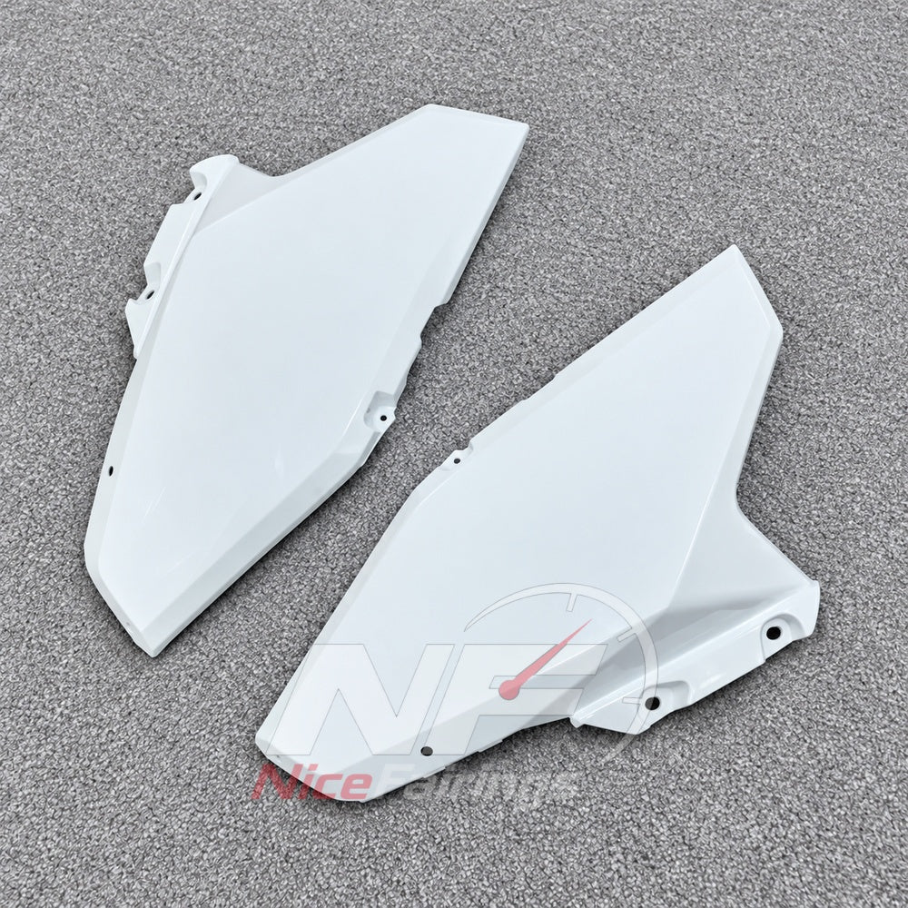 Motorcycle Replacement Fairing Kit Fits 2026-2027 KAWASAKI KLE500 - ABS Plastic Bodywork - White Black | NiceFairings - side angle image