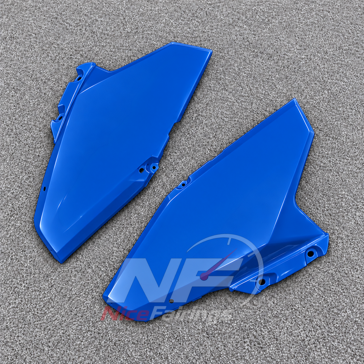 Fairing Kit Fits 2026-2027 KAWASAKI KLE500 - ABS Plastic Bodywork - Blue Black | NiceFairings - rear angle image