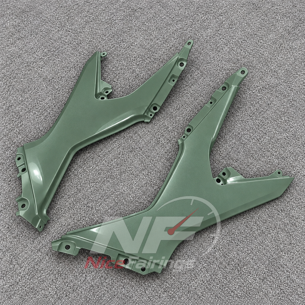 Motorcycle Fairing Kit Fits 2026-2027 KAWASAKI KLE500 - Aftermarket ABS Panels - Sage Green | NiceFairings - additional angle image
