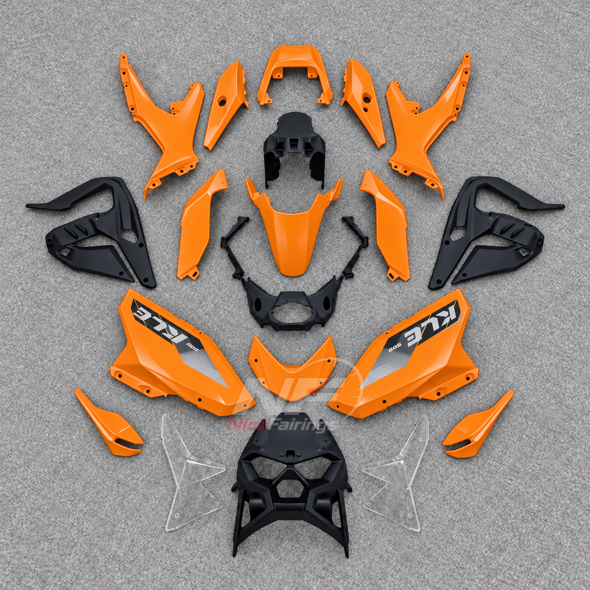 Fairing Kit Fits 2026-2027 KAWASAKI KLE500 - ABS Plastic Bodywork - Blue Black | NiceFairings - paint design NO.3 option image