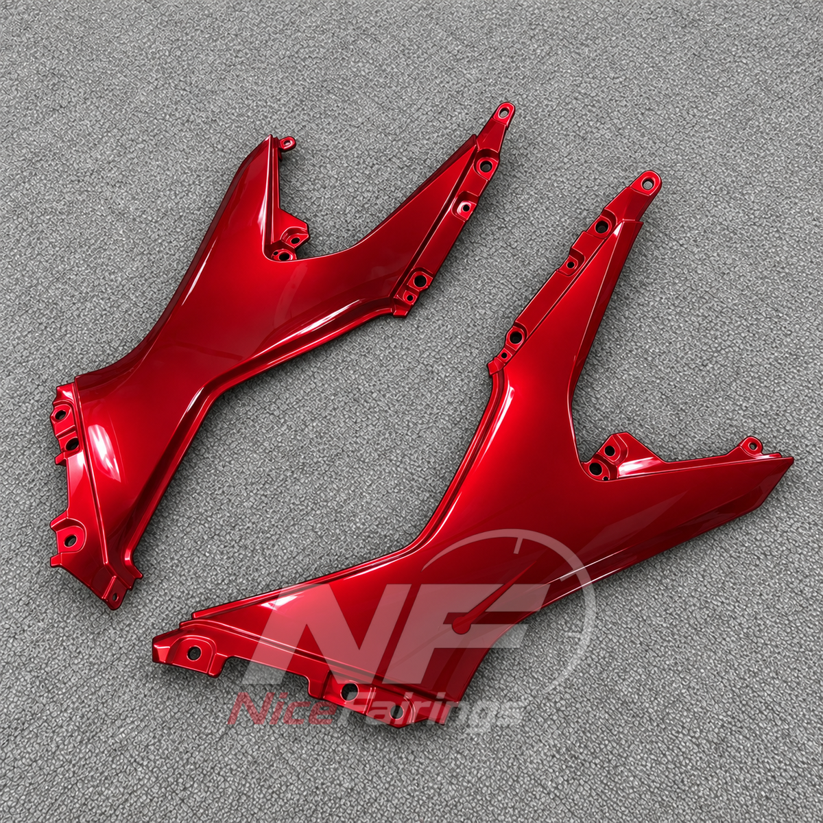 Fairings Kit Fits 2026-2027 KAWASAKI KLE500 - Replacement ABS Plastic - Red | NiceFairings - detail angle image