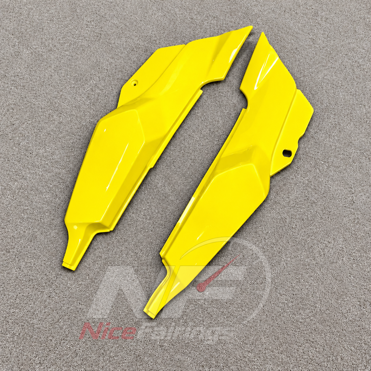 Custom Fairings Fit 1995-2004 KAWASAKI KLE500 - Injection-Molded ABS Plastic - Yellow | NiceFairings - side angle image