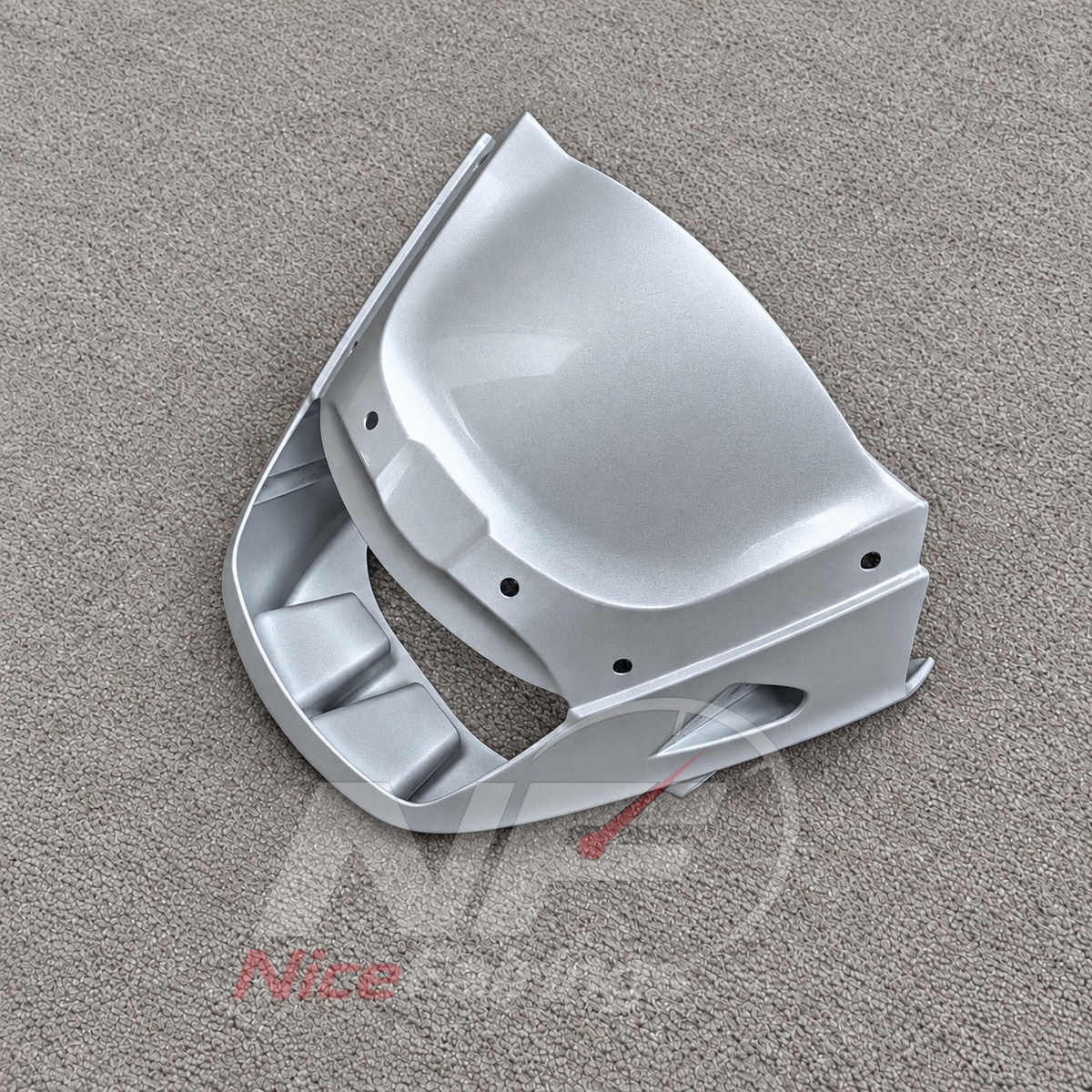 ABS Plastic Fairing Kit Fits 1995-2004 KAWASAKI KLE500 - ABS Plastic Bodywork - Silver | NiceFairings - front angle image