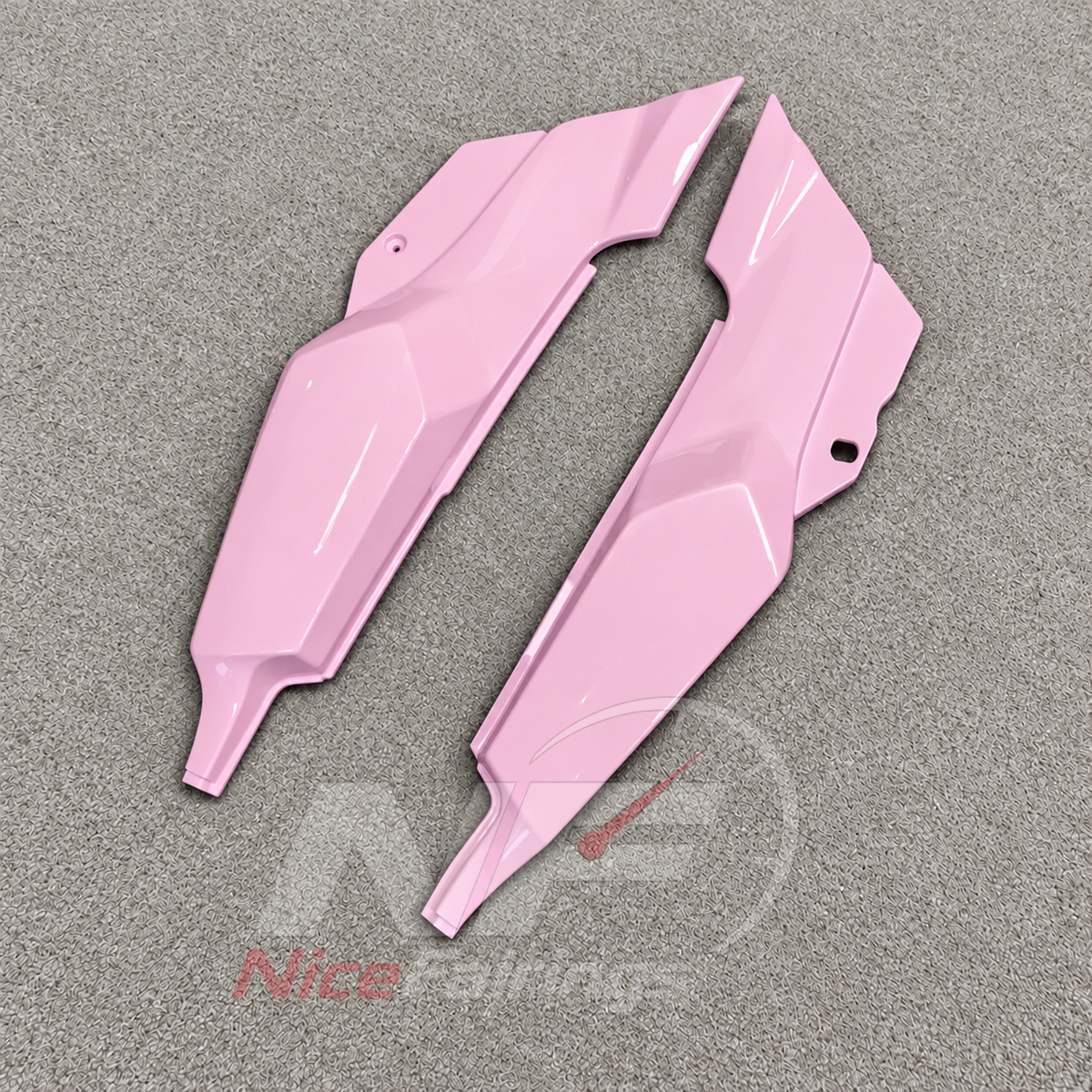 Injection-Molded Fairing Kit Fits 1995-2004 KAWASAKI KLE500 - ABS Plastic Bodywork - Pink | NiceFairings - rear angle image