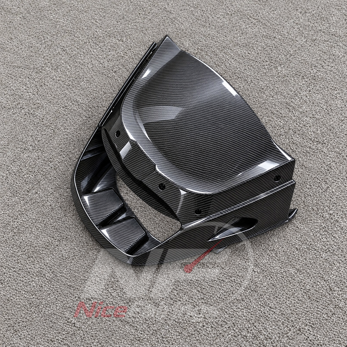 Replacement Fairings Fit 1995-2004 KAWASAKI KLE500 - Injection-Molded ABS Plastic - Black Carbon Fiber Look | NiceFairings - front angle image