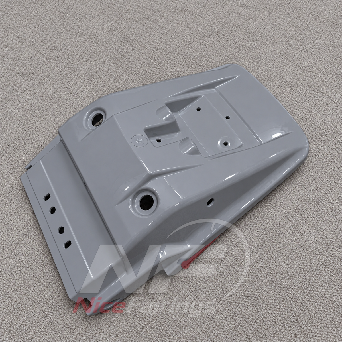 Fairings Kit Fits 1995-2004 KAWASAKI KLE500 - Injection-Molded ABS Plastic - Gray | NiceFairings - front angle image