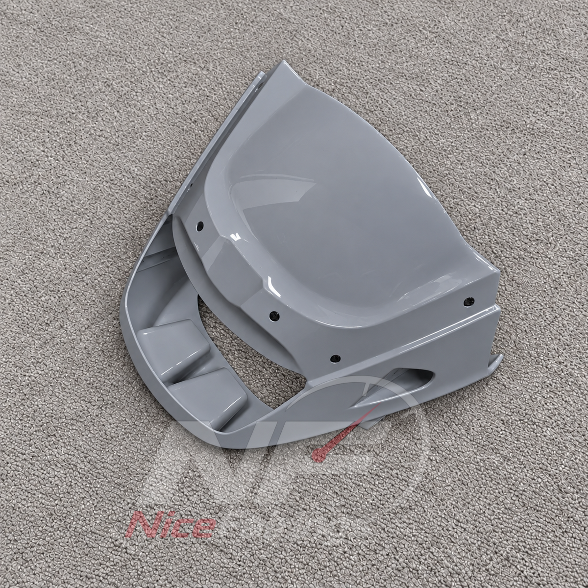 Fairings Kit Fits 1995-2004 KAWASAKI KLE500 - Injection-Molded ABS Plastic - Gray | NiceFairings - rear angle image