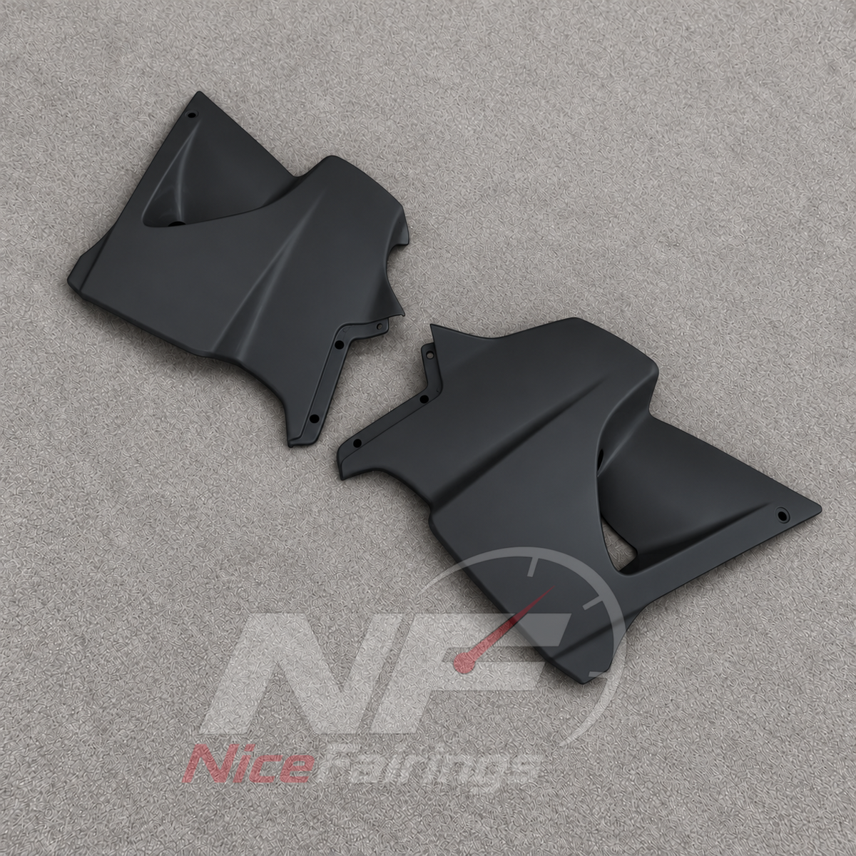 Fairing Kit Fits 1995-2004 KAWASAKI KLE500 - Injection-Molded ABS Plastic - Dark Charcoal | NiceFairings - detail angle image