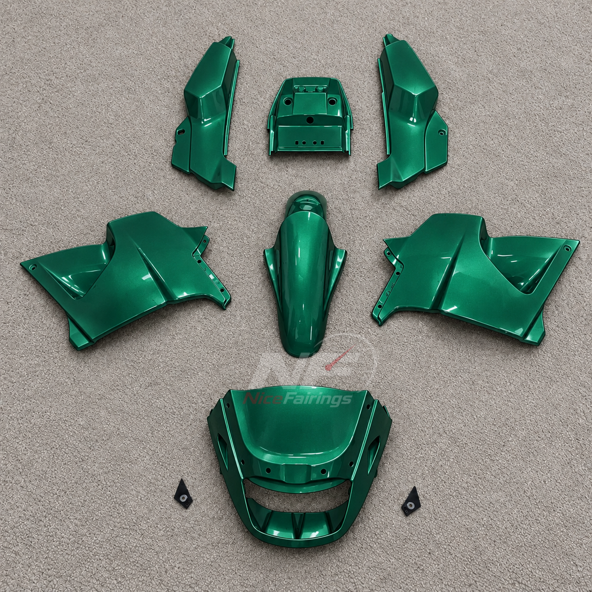 Motorcycle Fairing Kit Fits 1995-2004 KAWASAKI KLE500 - Injection-Molded ABS Plastic - Green | NiceFairings - main product image