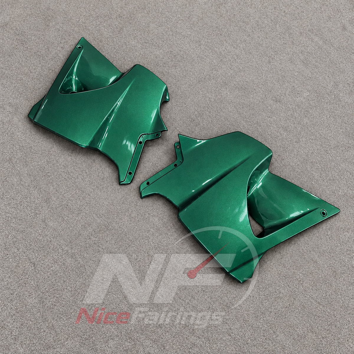 Motorcycle Fairing Kit Fits 1995-2004 KAWASAKI KLE500 - Injection-Molded ABS Plastic - Green | NiceFairings - front angle image