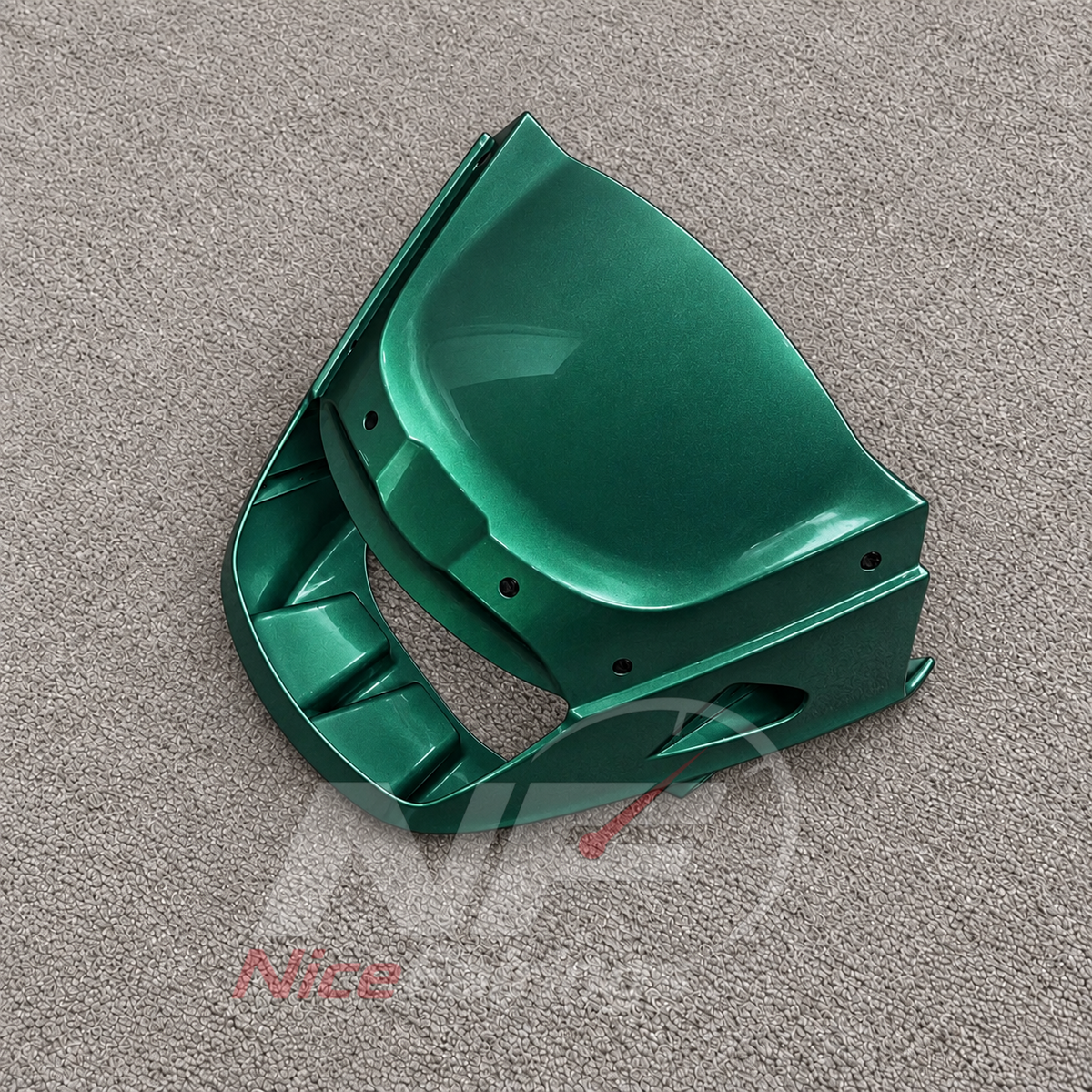 Motorcycle Fairing Kit Fits 1995-2004 KAWASAKI KLE500 - Injection-Molded ABS Plastic - Green | NiceFairings - side angle image