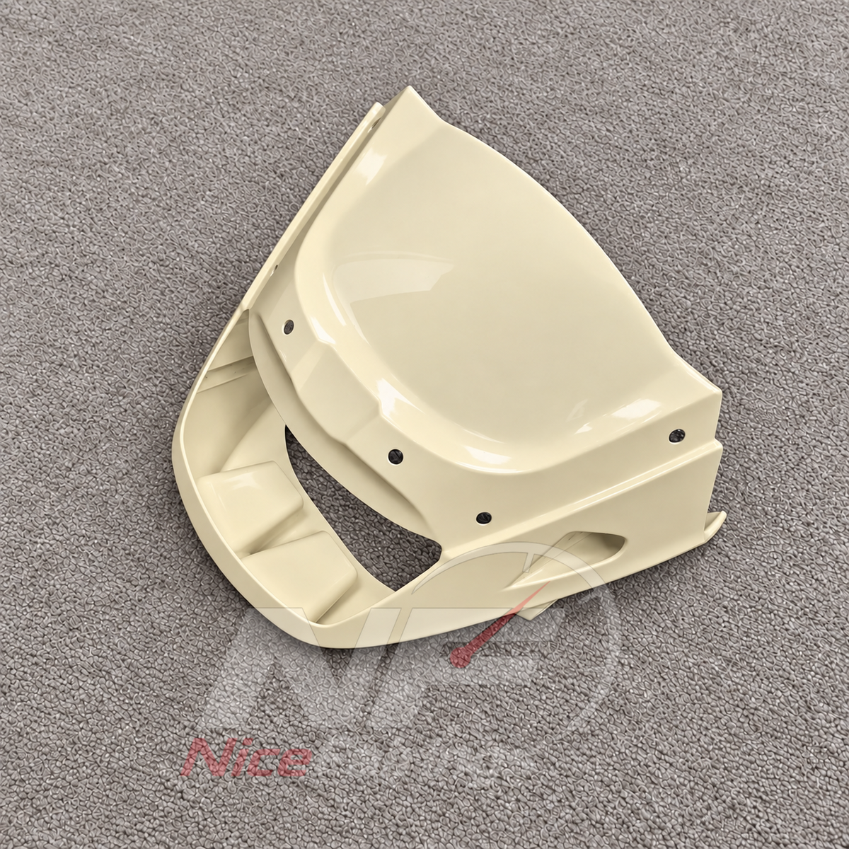 Aftermarket Fairing Kit Fits 1995-2004 KAWASAKI KLE500 - Injection-Molded ABS Plastic - Ivory | NiceFairings - front angle image
