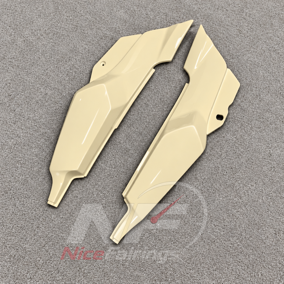 Aftermarket Fairing Kit Fits 1995-2004 KAWASAKI KLE500 - Injection-Molded ABS Plastic - Ivory | NiceFairings - side angle image