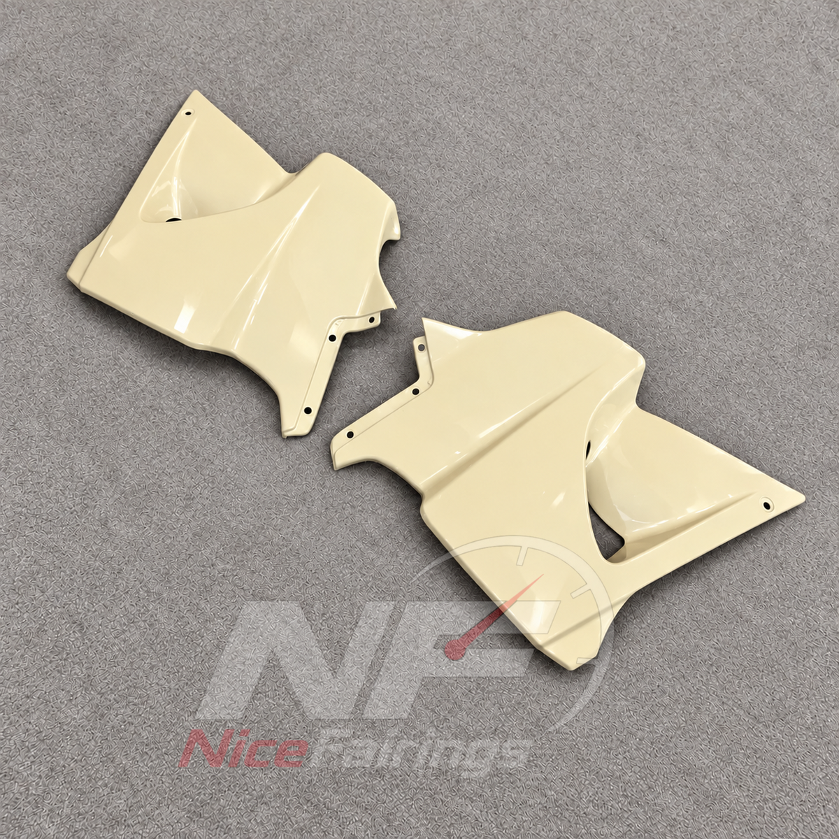 Aftermarket Fairing Kit Fits 1995-2004 KAWASAKI KLE500 - Injection-Molded ABS Plastic - Ivory | NiceFairings - additional angle image