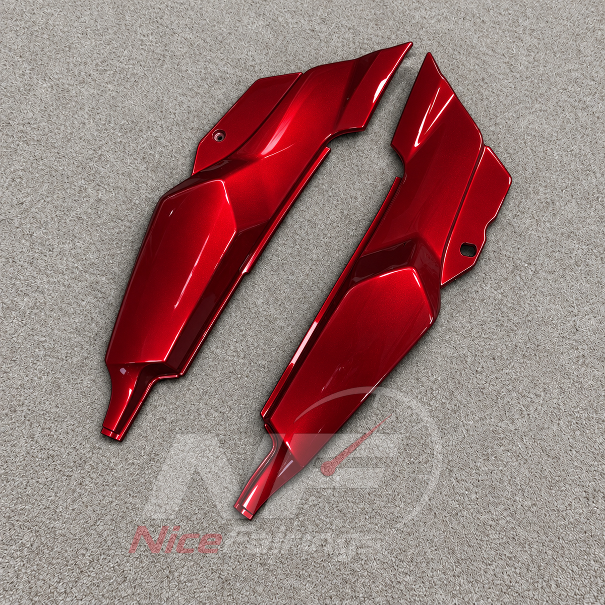Custom Fairings Fit 1995-2004 KAWASAKI KLE500 - Injection-Molded ABS Plastic - Red | NiceFairings - front angle image