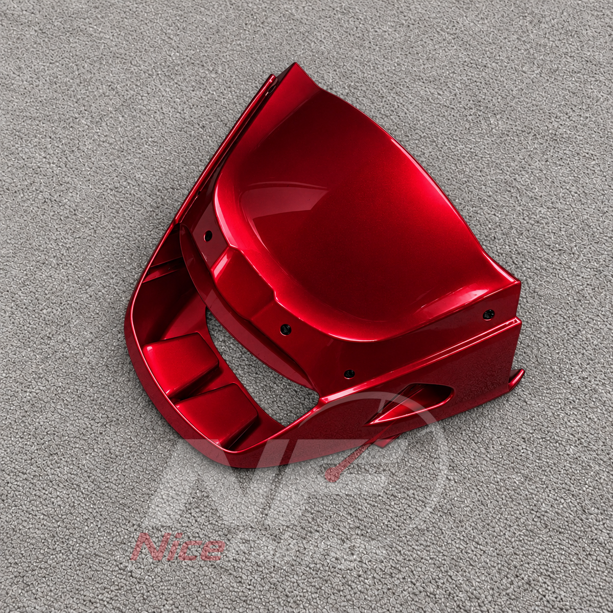 Custom Fairings Fit 1995-2004 KAWASAKI KLE500 - Injection-Molded ABS Plastic - Red | NiceFairings - side angle image