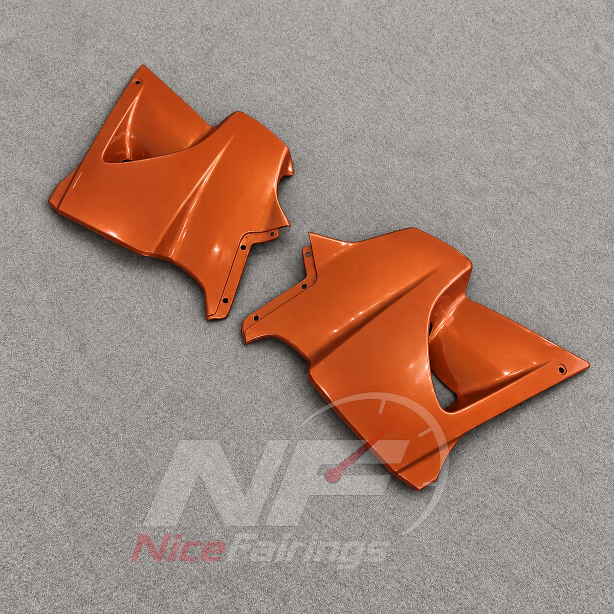 Fairing Kit Fits 1995-2004 KAWASAKI KLE500 - Injection-Molded ABS Plastic - Teal Orange White | NiceFairings - side angle image