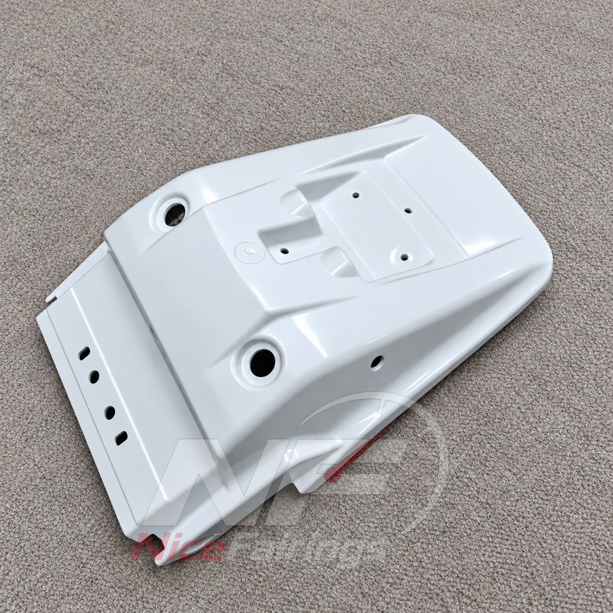Motorcycle Fairing Kit Fits 1995-2004 KAWASAKI KLE500 - Injection-Molded ABS Plastic - White Blue Silver | NiceFairings - front angle image