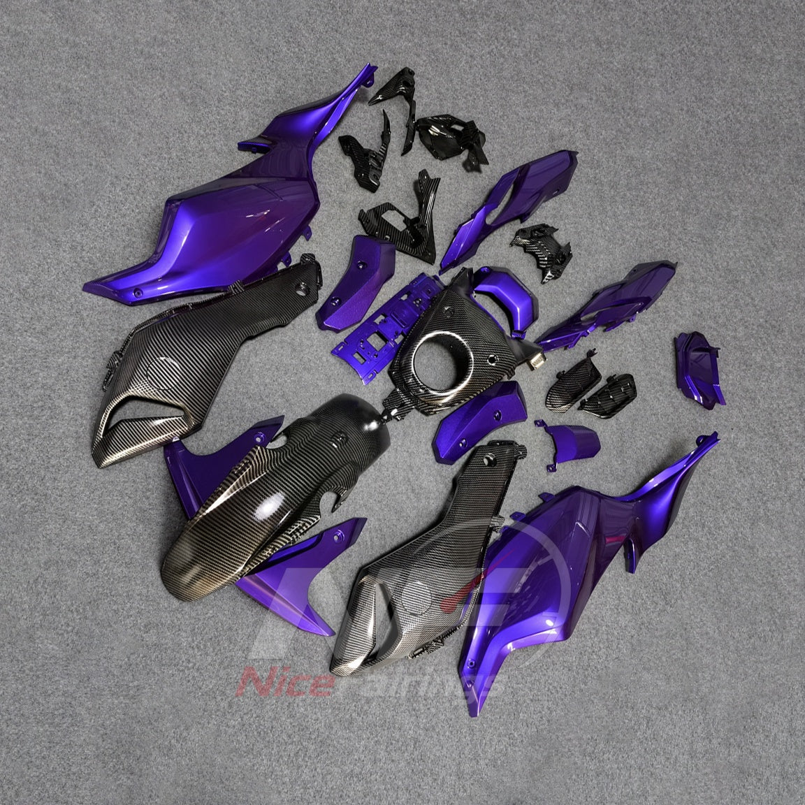 2014-2017 Yamaha MT-07 FZ-07 ABS fairing kit - Purple Gray ABS Bodywork - view 3