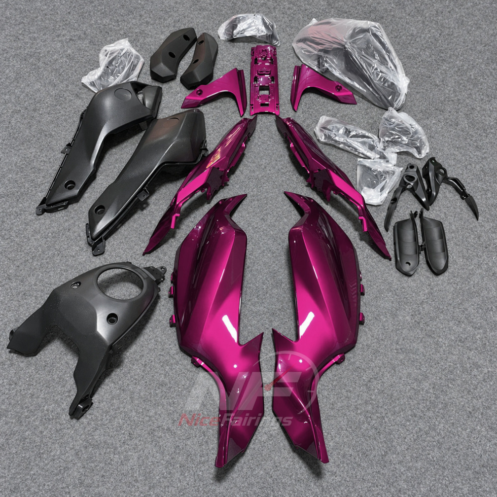 2014-2017 Yamaha MT-07 FZ-07 ABS fairing kit - Magenta Black ABS Panels - NO.6 option