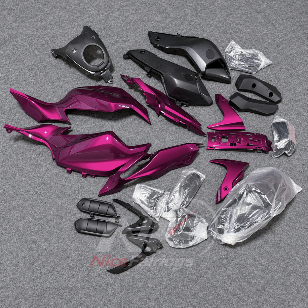 2014-2017 Yamaha MT-07 FZ-07 ABS fairing kit - Magenta Black ABS Panels - view 2