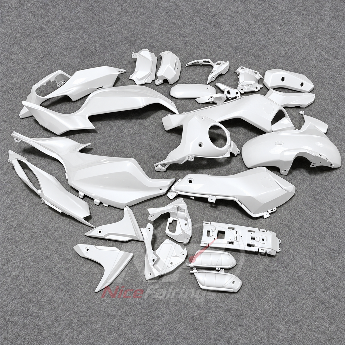 2014-2017 Yamaha MT-07 FZ-07 ABS fairing kit - White ABS Fairings - NO.9 option