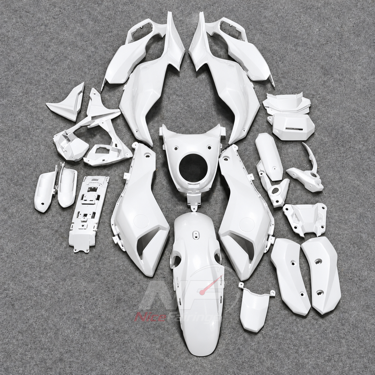 2014-2017 Yamaha MT-07 FZ-07 ABS fairing kit - White ABS Fairings - view 3