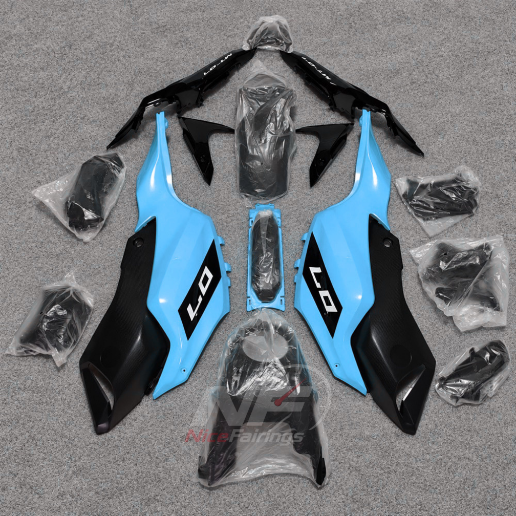 2014-2017 Yamaha MT-07 FZ-07 ABS fairing kit - Sky Blue Black ABS Fairings - NO.8 option