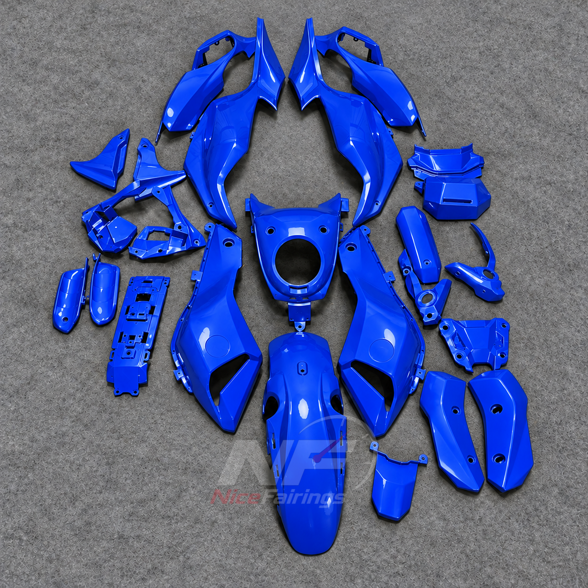 2014-2017 Yamaha MT-07 FZ-07 ABS fairing kit - Bright Blue ABS Fairings - NO.2 option