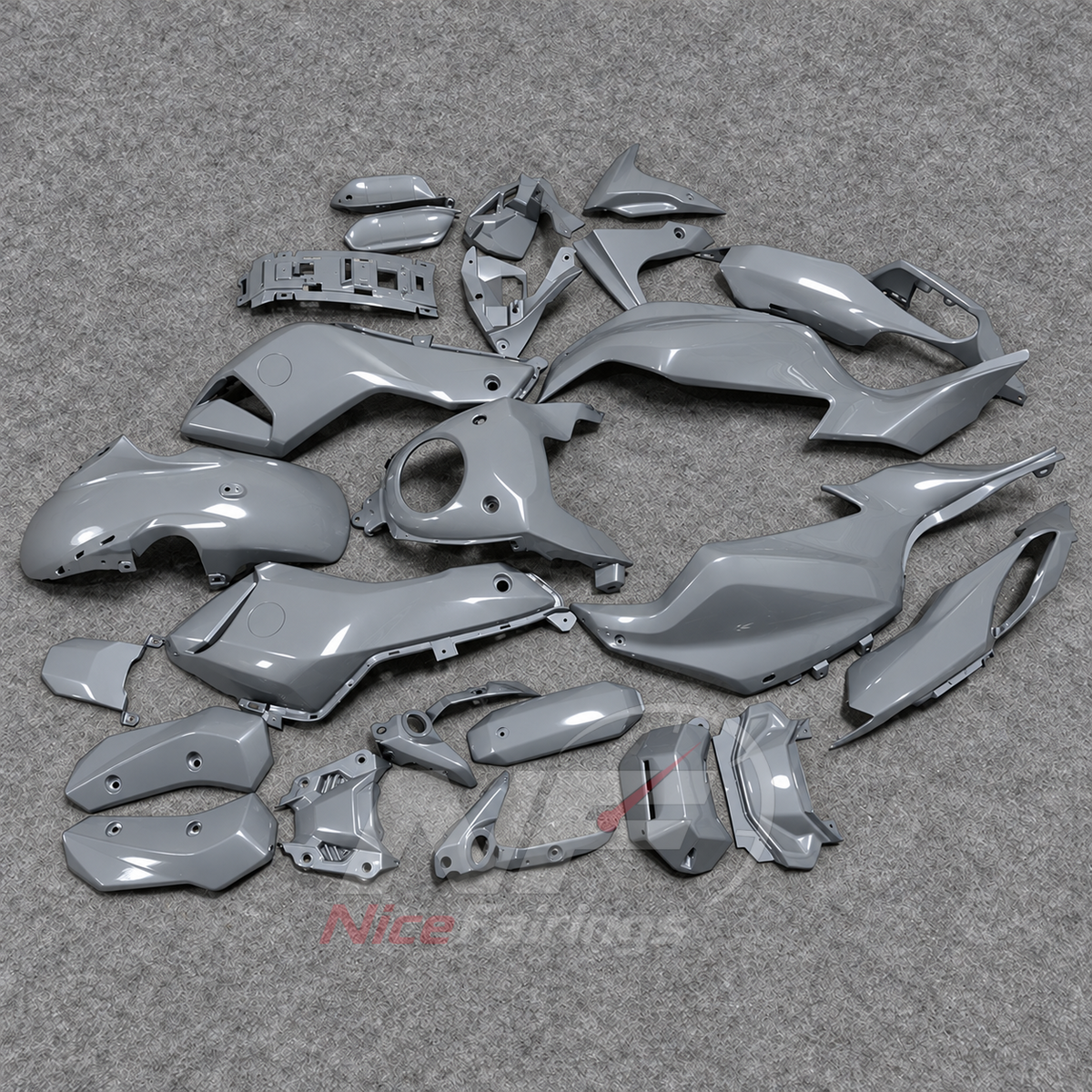 2014-2017 Yamaha MT-07 FZ-07 ABS fairing kit - Gray ABS Bodywork - view 2