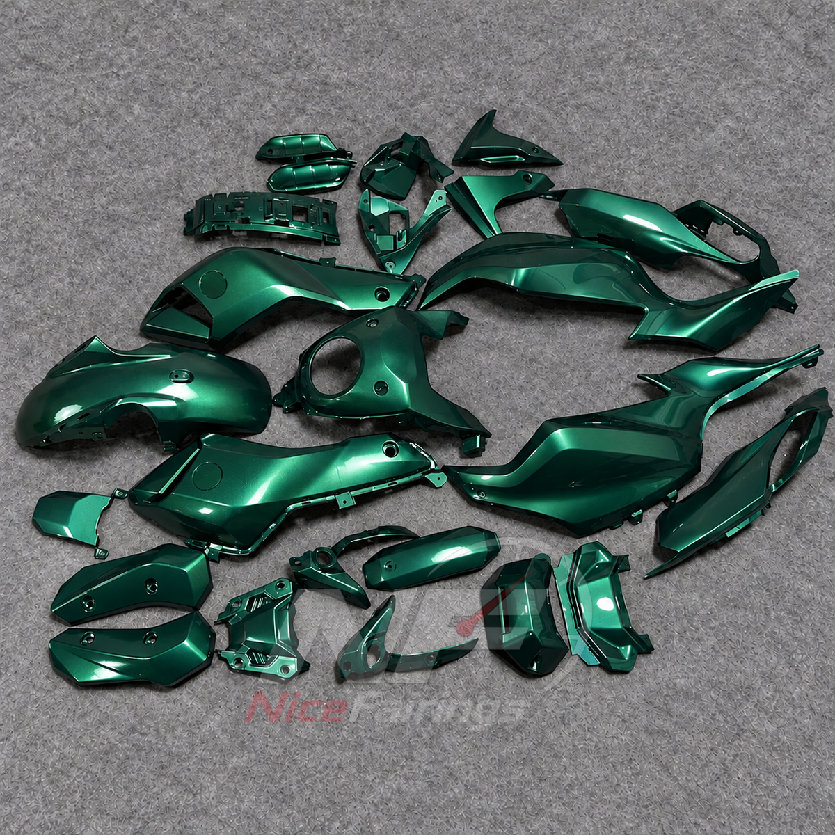 2014-2017 Yamaha MT-07 FZ-07 ABS fairing kit - Deep Green ABS Fairings - view 3