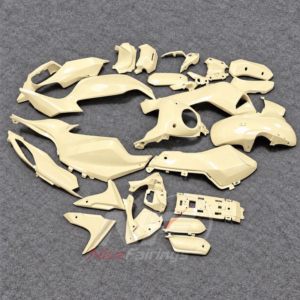 2014-2017 Yamaha MT-07 FZ-07 ABS fairing kit - Cream ABS Bodywork - view 2