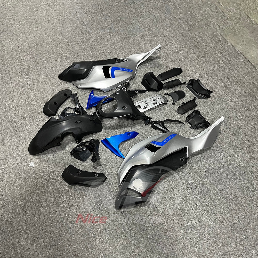 2014-2017 Yamaha MT-07 FZ-07 ABS fairing kit - Silver Blue ABS Bodywork - view 2