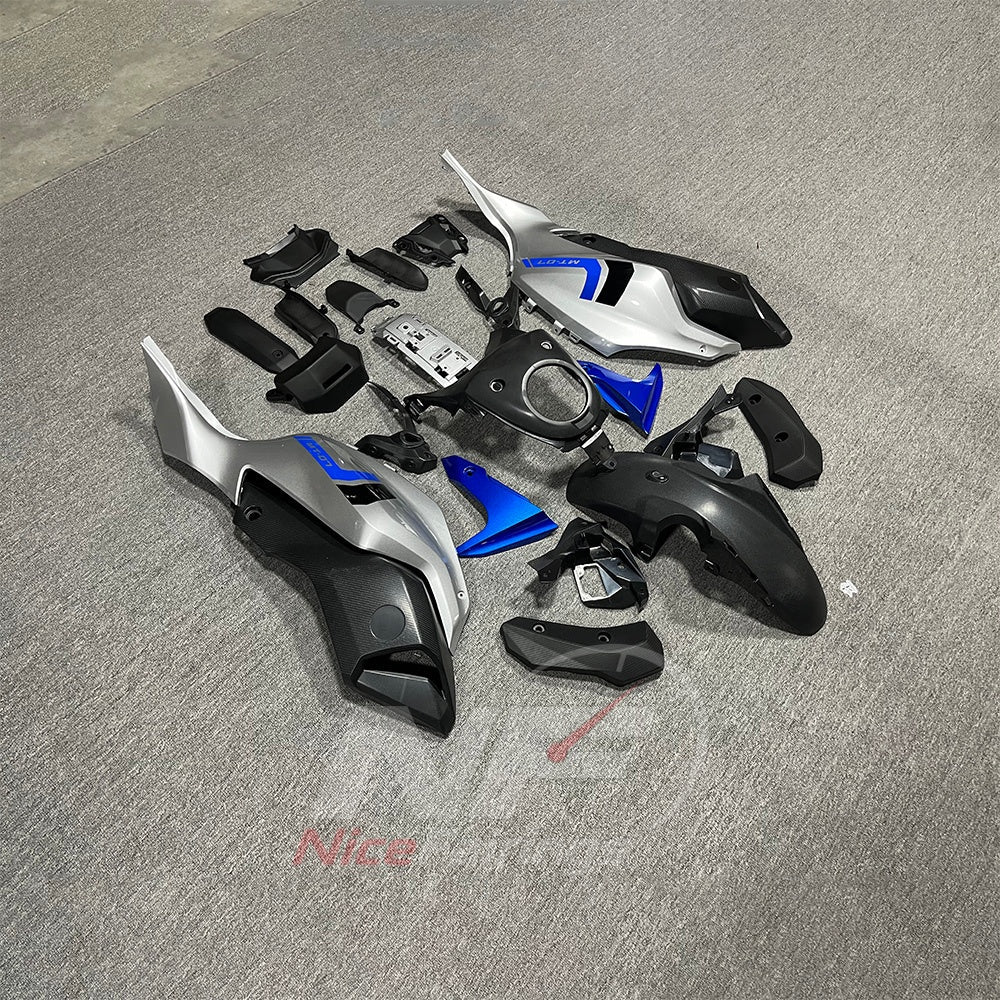 2014-2017 Yamaha MT-07 FZ-07 ABS fairing kit - Silver Blue ABS Bodywork - view 3
