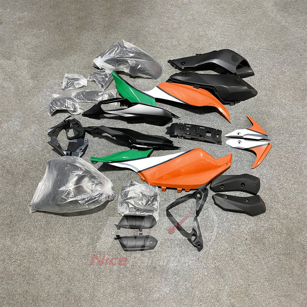 2014-2017 Yamaha MT-07 FZ-07 ABS fairing kit - Orange Green ABS Panels - view 3