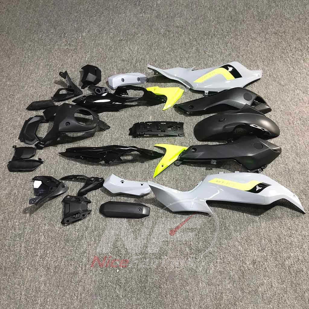 2014-2017 Yamaha MT-07 FZ-07 ABS fairing kit - White Yellow ABS Fairings - view 2