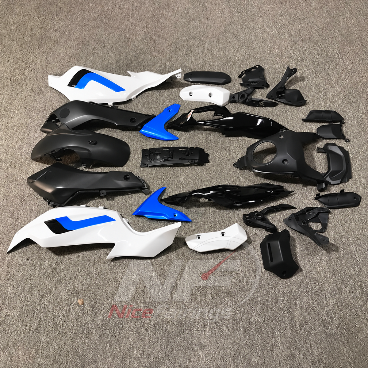 2014-2017 Yamaha MT-07 FZ-07 ABS fairing kit - White Blue Black ABS Panels - view 2