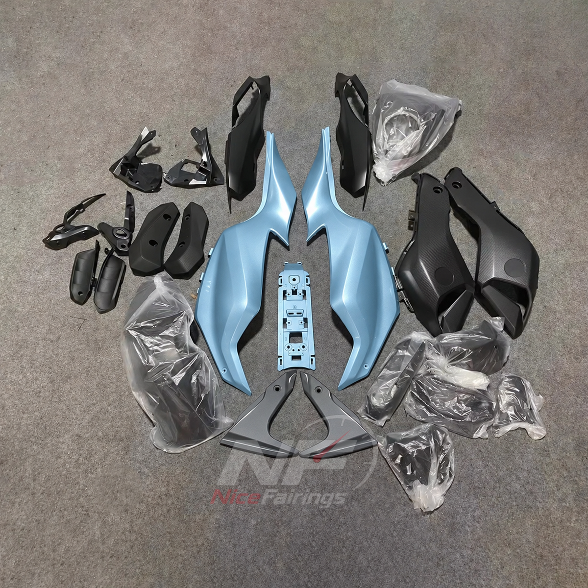 2014-2017 Yamaha MT-07 FZ-07 ABS fairing kit - Pale Blue ABS Panels - NO.8 option