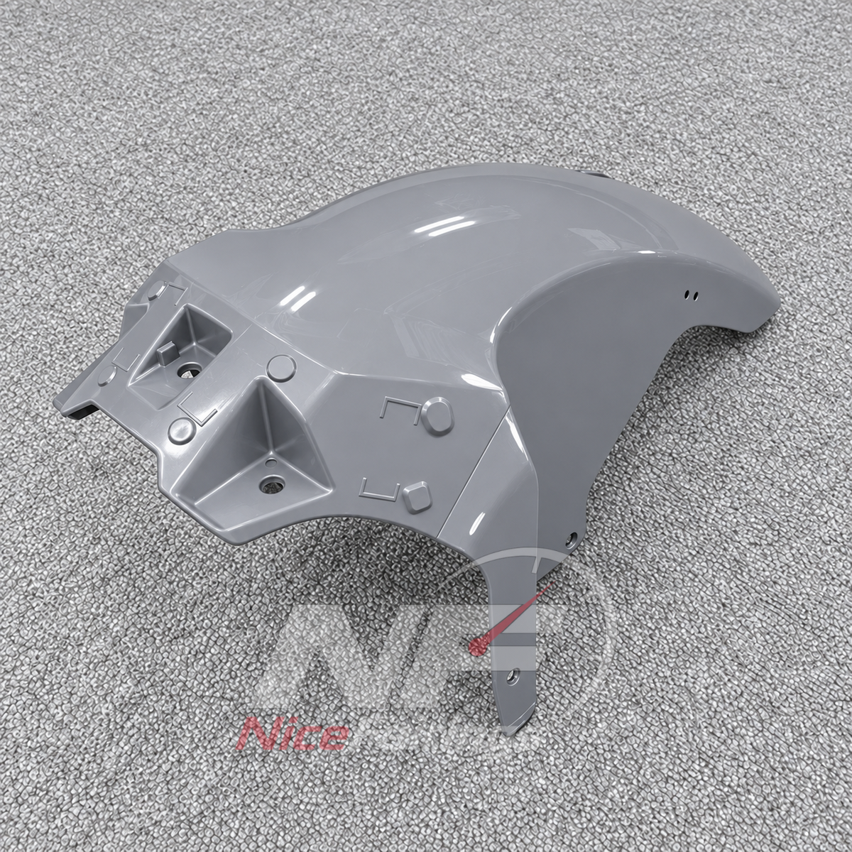 Fairings Kit Fits 2026-2027 KAWASAKI KLE500 - Replacement ABS Plastic - Cement Gray | NiceFairings - side angle image