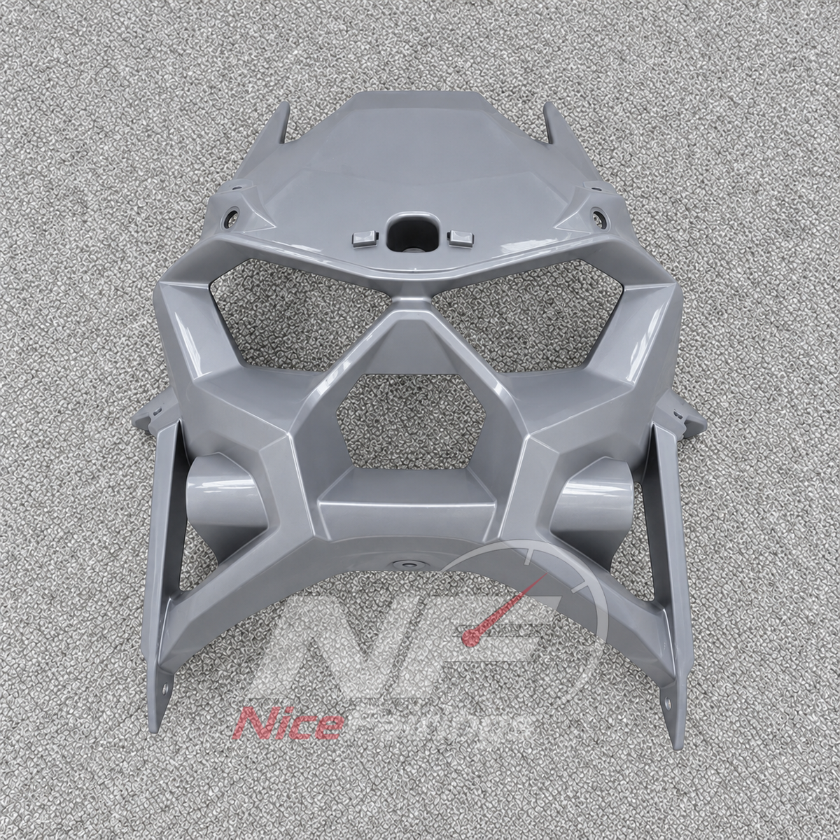 Fairings Kit Fits 2026-2027 KAWASAKI KLE500 - Replacement ABS Plastic - Cement Gray | NiceFairings - detail angle image