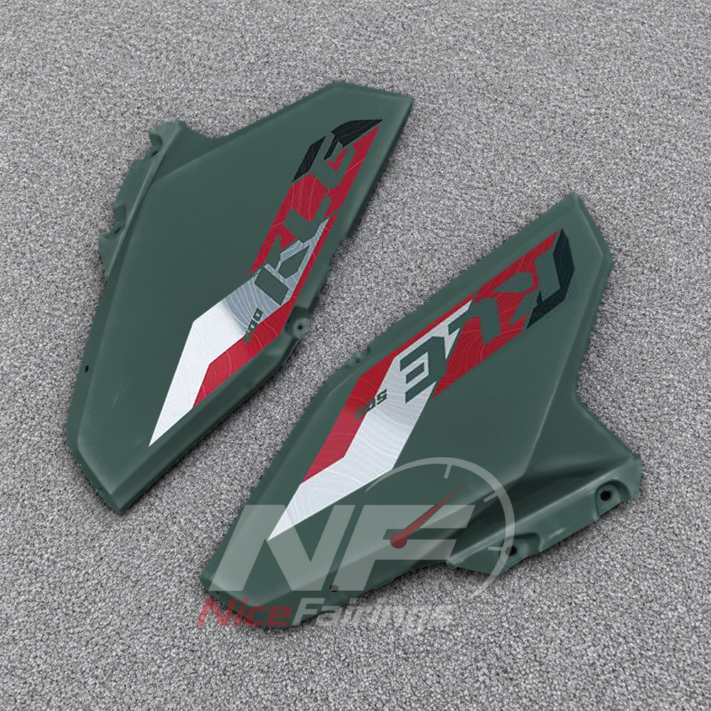Custom Fairings Fit 2026-2027 KAWASAKI KLE500 - ABS Plastic Fairings - Dark Green | NiceFairings - front angle image