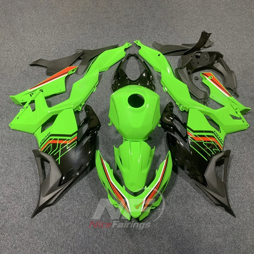 Aftermarket ABS Body Panels Set Compatible with KAWASAKI Ninja 400 EX400R 2018-2024 - Green Black Graphic | NiceFairings - main product image