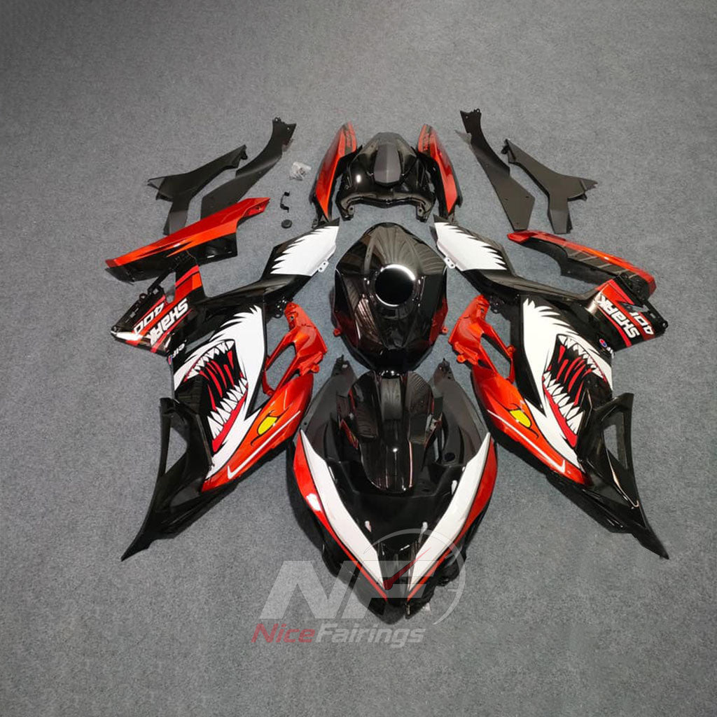 Full ABS Replacement Bodywork Kit Fits KAWASAKI Ninja 400 EX400R 2018-2024 - Red White Graphic | NiceFairings - main product image