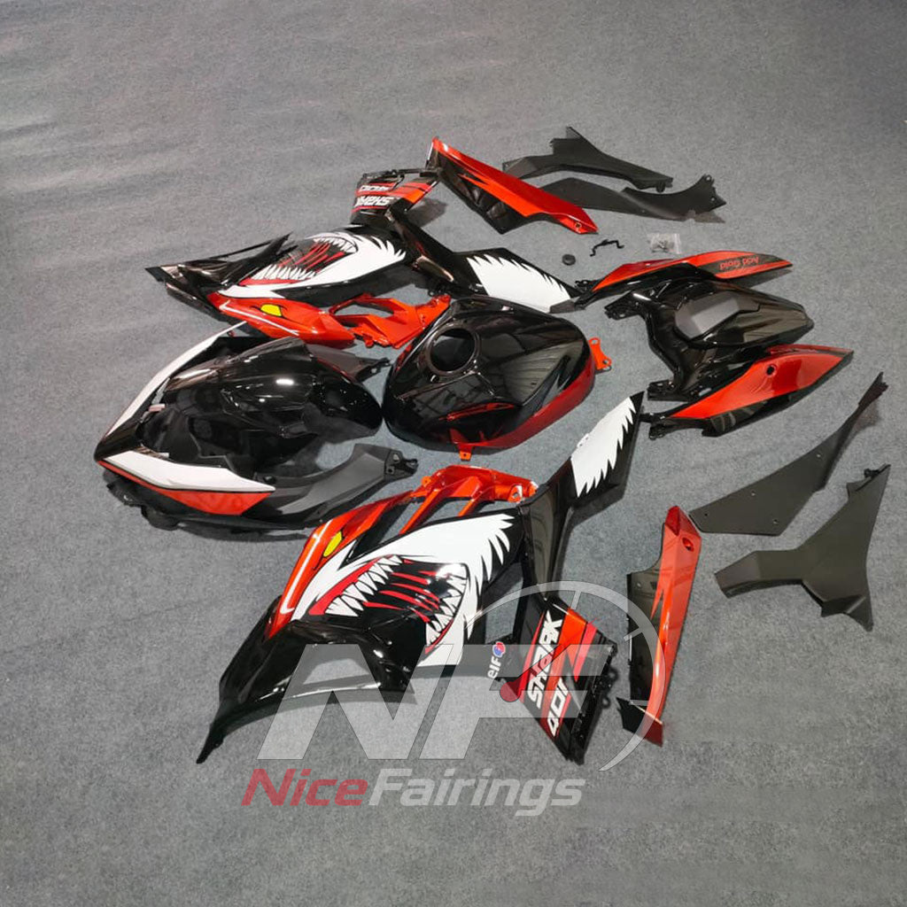 Full ABS Replacement Bodywork Kit Fits KAWASAKI Ninja 400 EX400R 2018-2024 - Red White Graphic | NiceFairings - front angle image