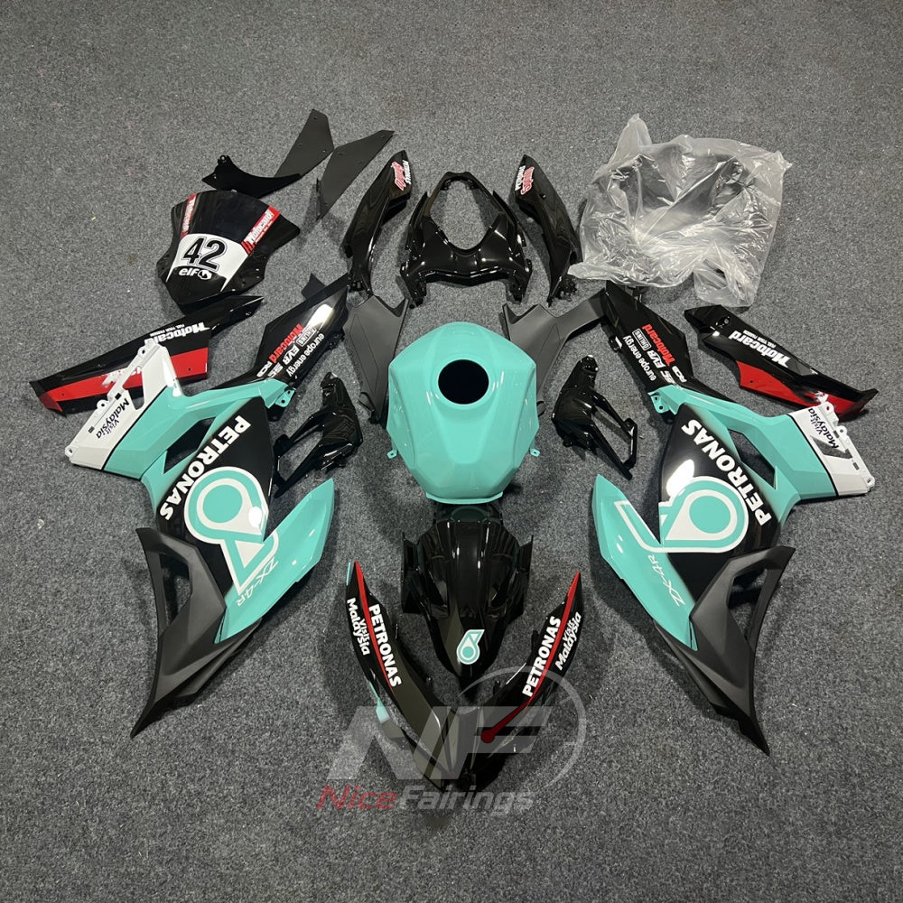 ABS Sportbike Fairing Panels Fits KAWASAKI Ninja 400 EX400R 2018-2024 - Aqua Black Graphic | NiceFairings - main product image