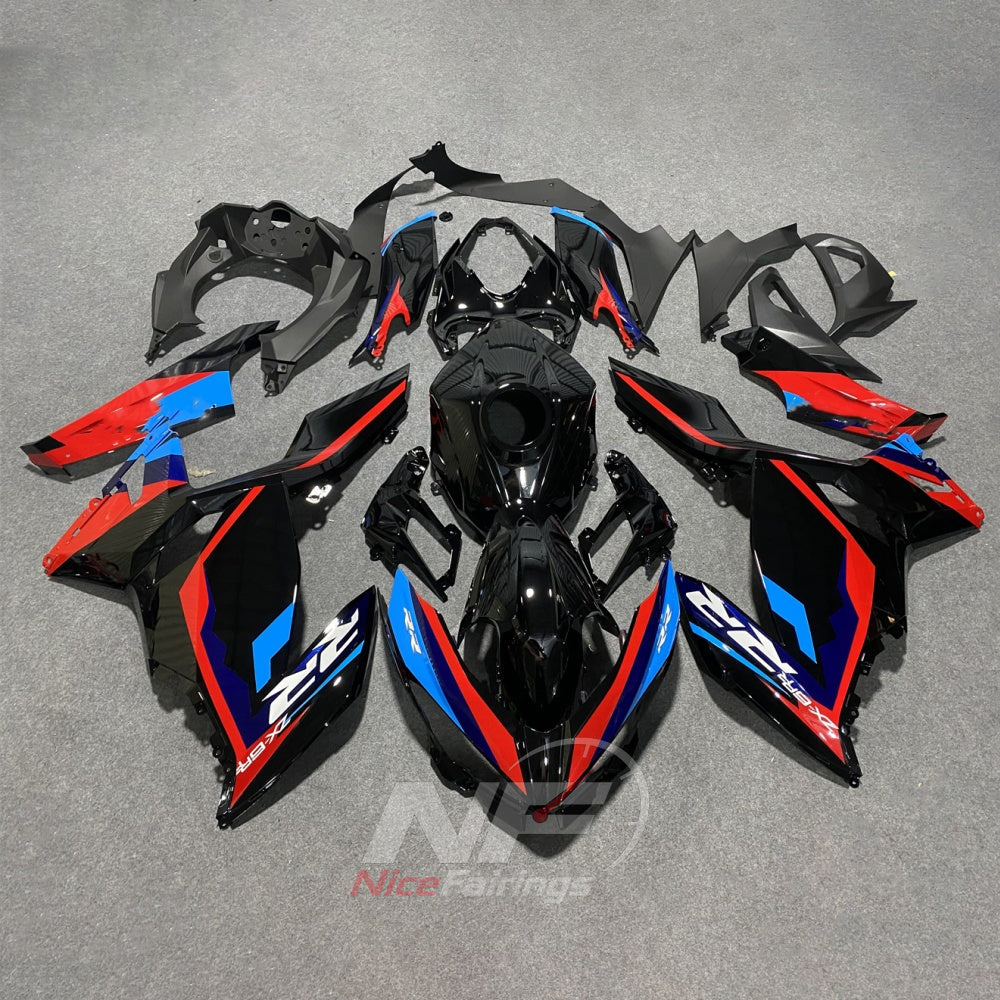 Advanced Injection ABS Bodywork Set Fits KAWASAKI Ninja 400 EX400R 2018-2024 - Black Red Blue Graphic | NiceFairings - main product image