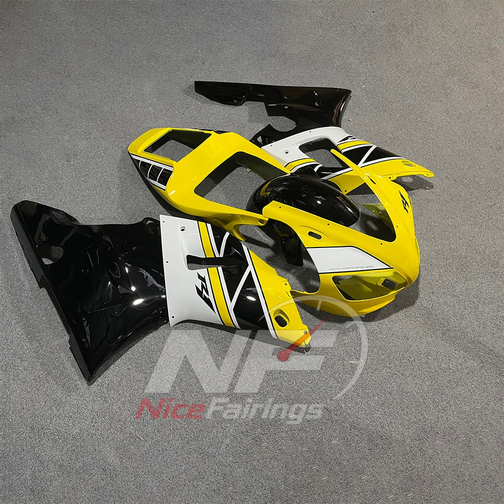 Injection-Molded ABS Bodywork Set Compatible with YAMAHA YZF-R1 RN01 1998-1999 - Yellow | NiceFairings - front angle image