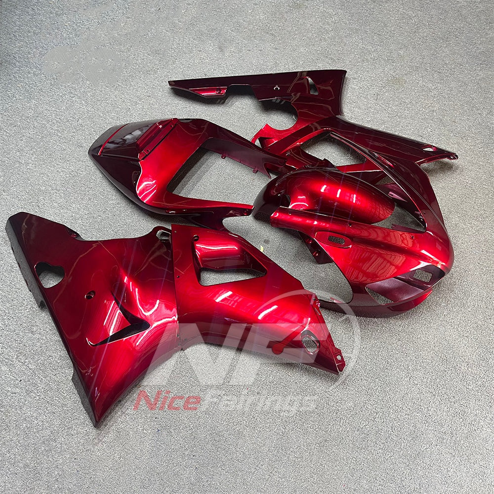 Full Replacement ABS Plastics Kit Fits YAMAHA YZF-R1 RN01 1998-1999 - Metallic Red | NiceFairings - side angle image
