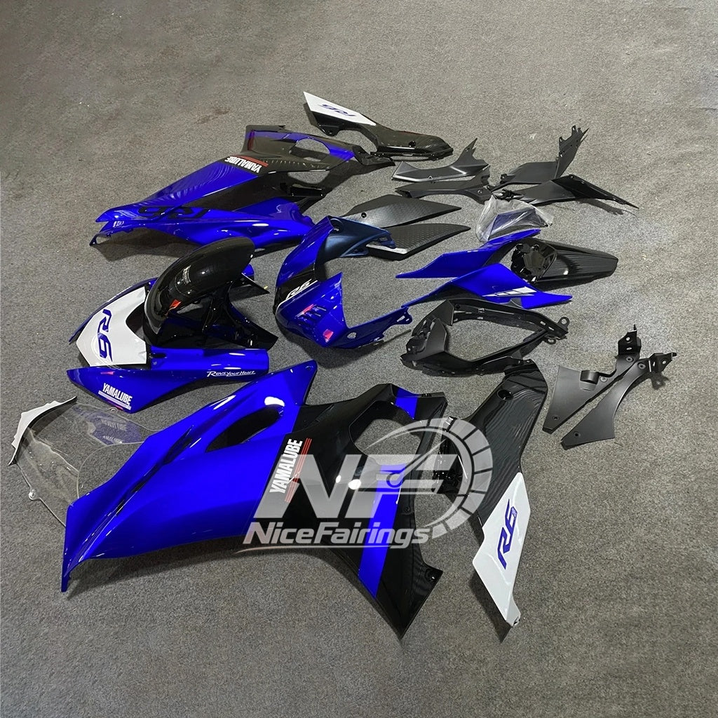 For YAMAHA YZF-R6 2017-2026 17-26 Custom Color Plastic Aftermarket Sport Bodywork Fairings Kit | NiceFairings - side angle image