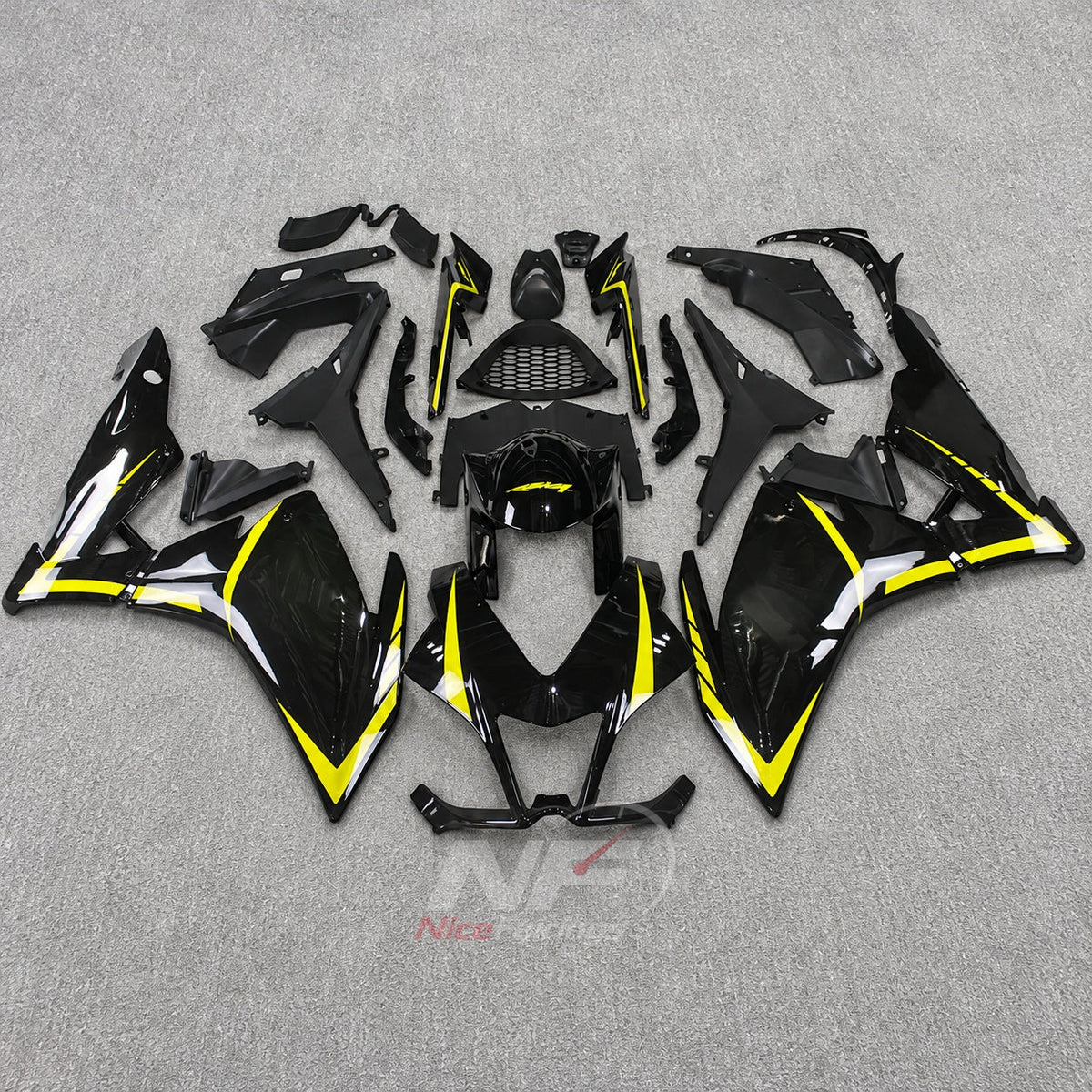 Aftermarket Fairing Kit Fits 2009-2014 APRILIA RSV4 1000 - ABS Plastic Bodywork - White Black Red | NiceFairings - paint design NO.2 option image